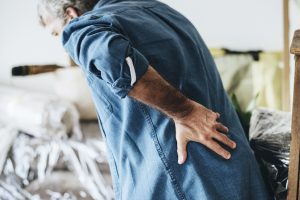 elderly man with back pain