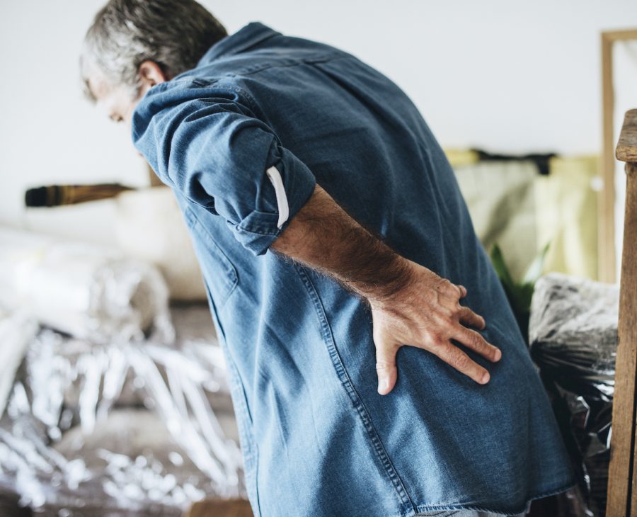 elderly man with back pain